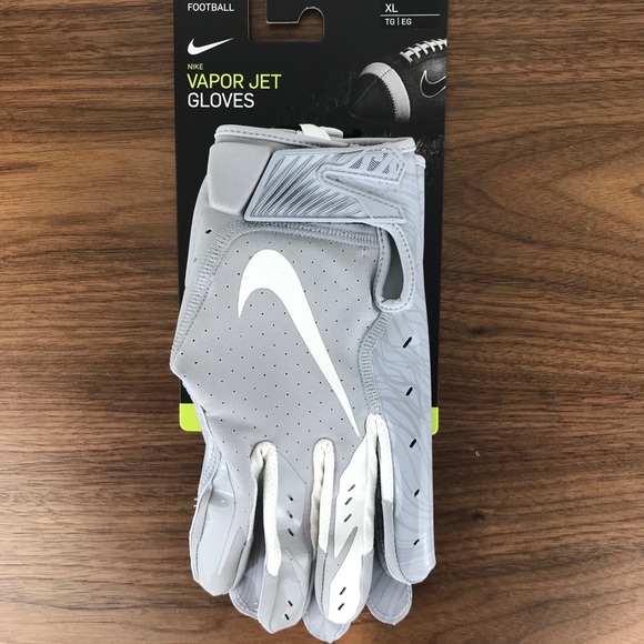 grey football gloves